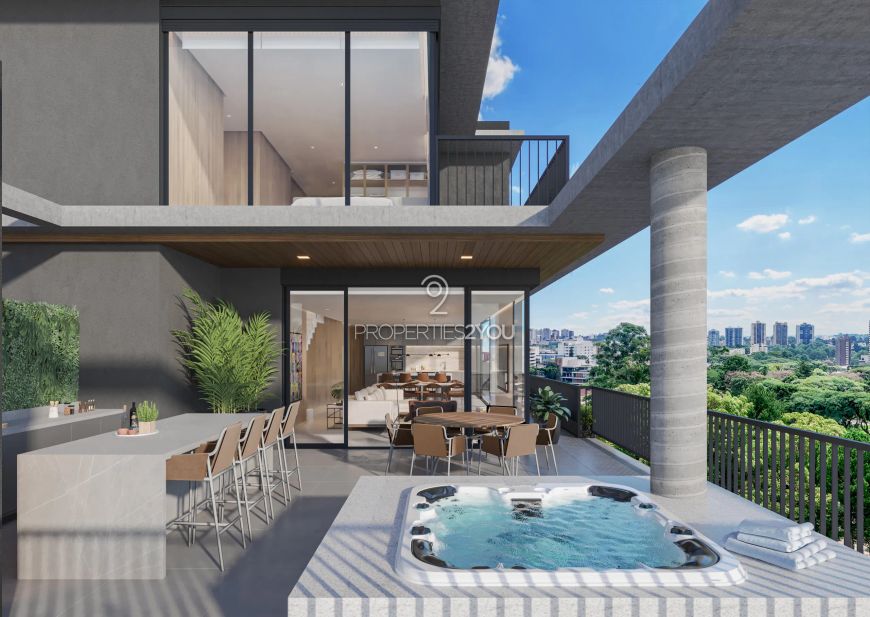 Cobertura Penthouse com 3 suítes e 243m² e terraço descoberto no Juvevê em Curitiba