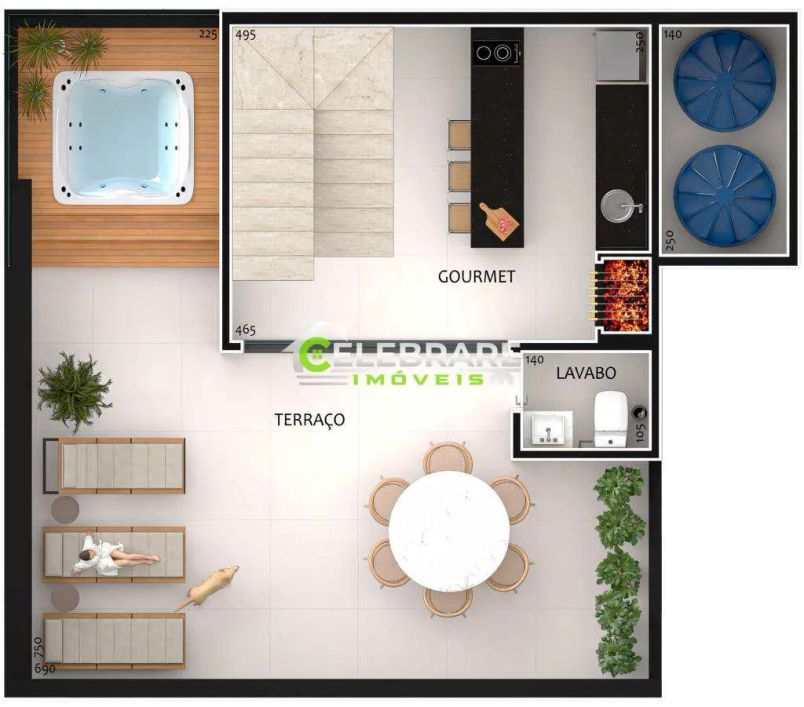 TRIPLEX NOVO BAIRRO ALTO! ALTO PADRÃO,03 QTOS,SUÍTE,TERRAÇO