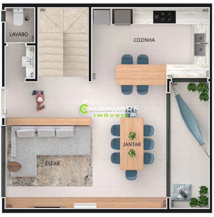 TRIPLEX NOVO BAIRRO ALTO! ALTO PADRÃO,03 QTOS,SUÍTE,TERRAÇO