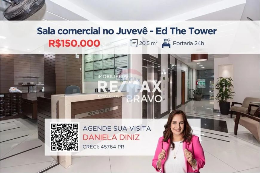 Conjunto comercial à venda, 21 m2, no bairro Juvevê, Curitiba/PR