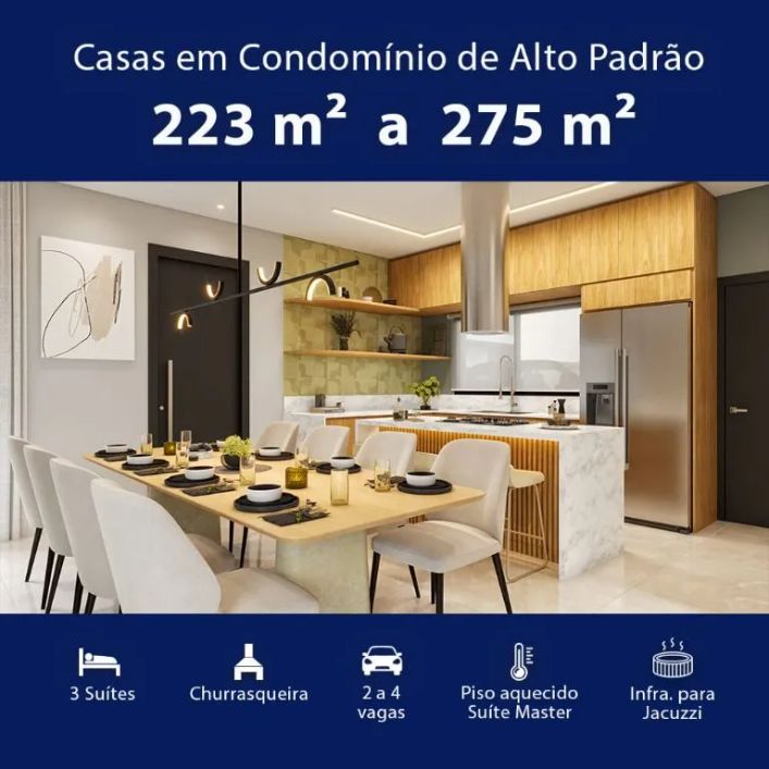 Casa em Condomínio com 3 suítes