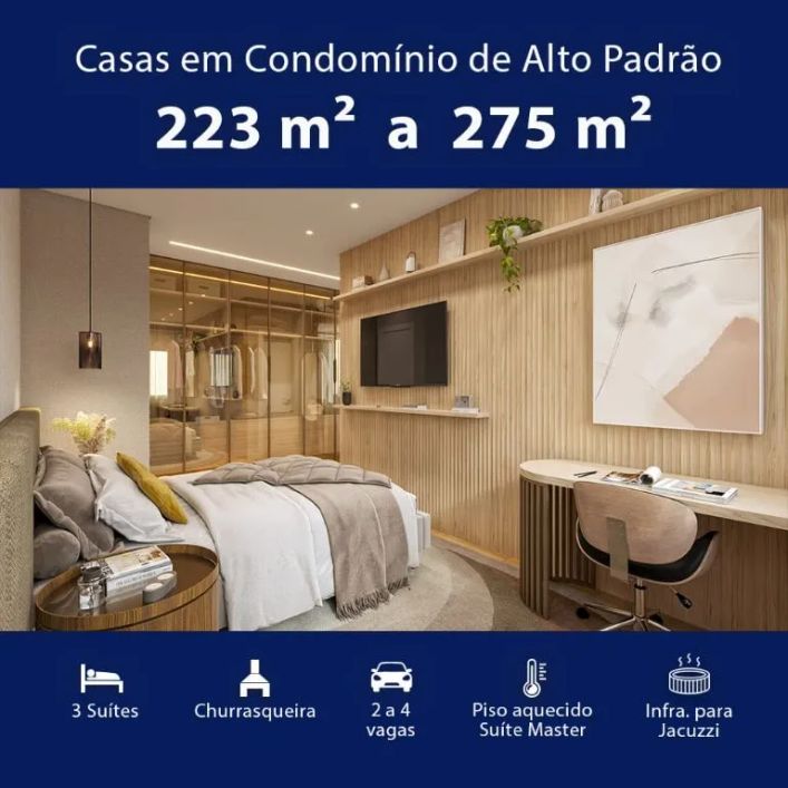 Casa em Condomínio com 3 suítes