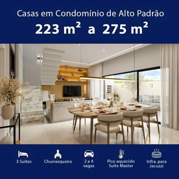 Casa em Condomínio com 3 suítes