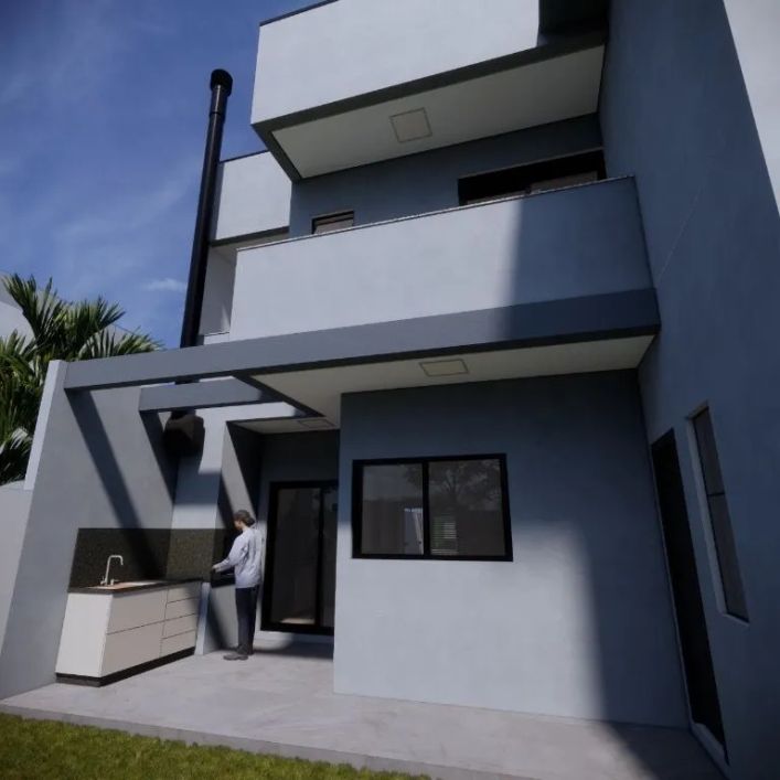 Sobrado com 3 dormitórios à venda, 149 m² por R$ 1.050.000,00 - Santa Felicidade - Curitiba/PR
