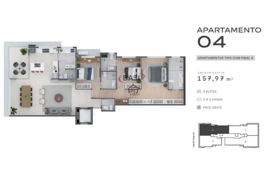 Elysium, apartamento com 3 suítes, 2 vagas