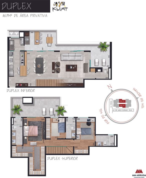 Apartamento Cobertura Duplex em Cabral com 165m² privativos