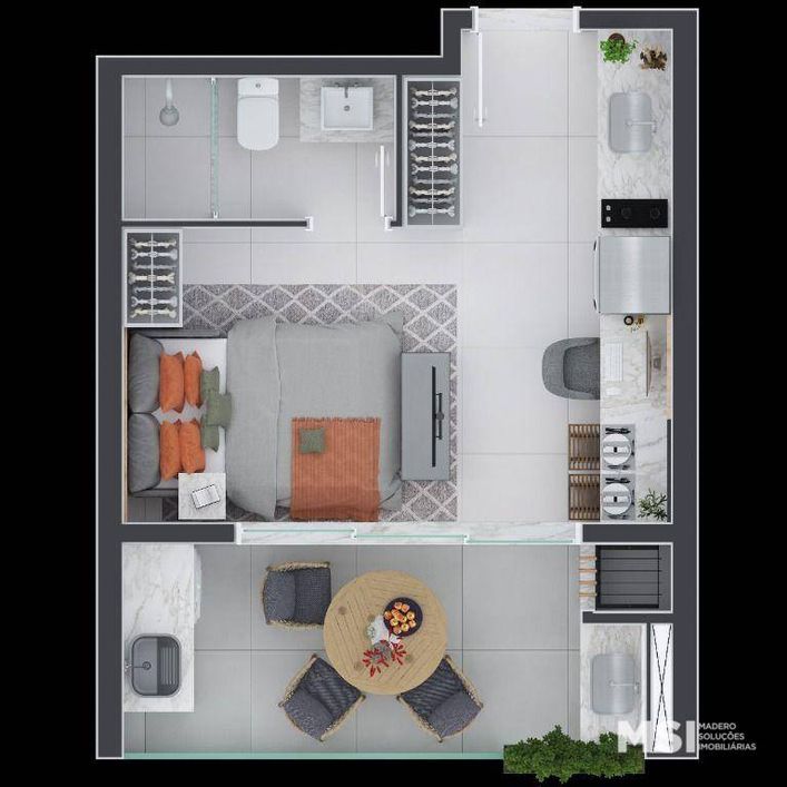 Studio com 1 dormitório à venda, 30 m² por R$ 399.000,00 - Água Verde - Curitiba/PR