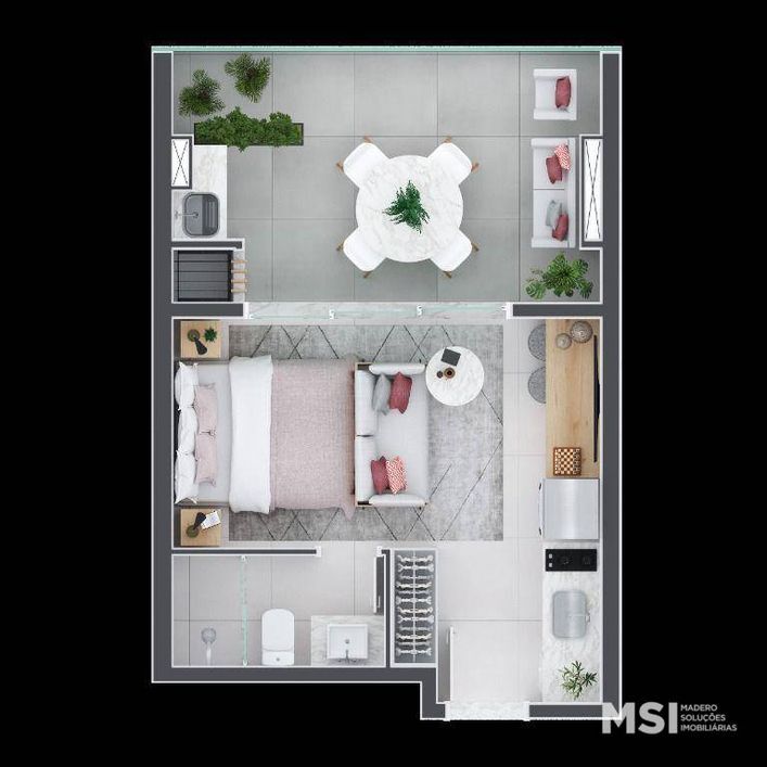 Studio com 1 dormitório à venda, 30 m² por R$ 399.000,00 - Água Verde - Curitiba/PR