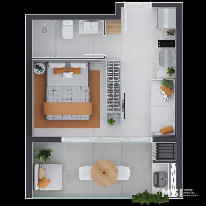 Studio com 1 dormitório à venda, 30 m² por R$ 399.000,00 - Água Verde - Curitiba/PR
