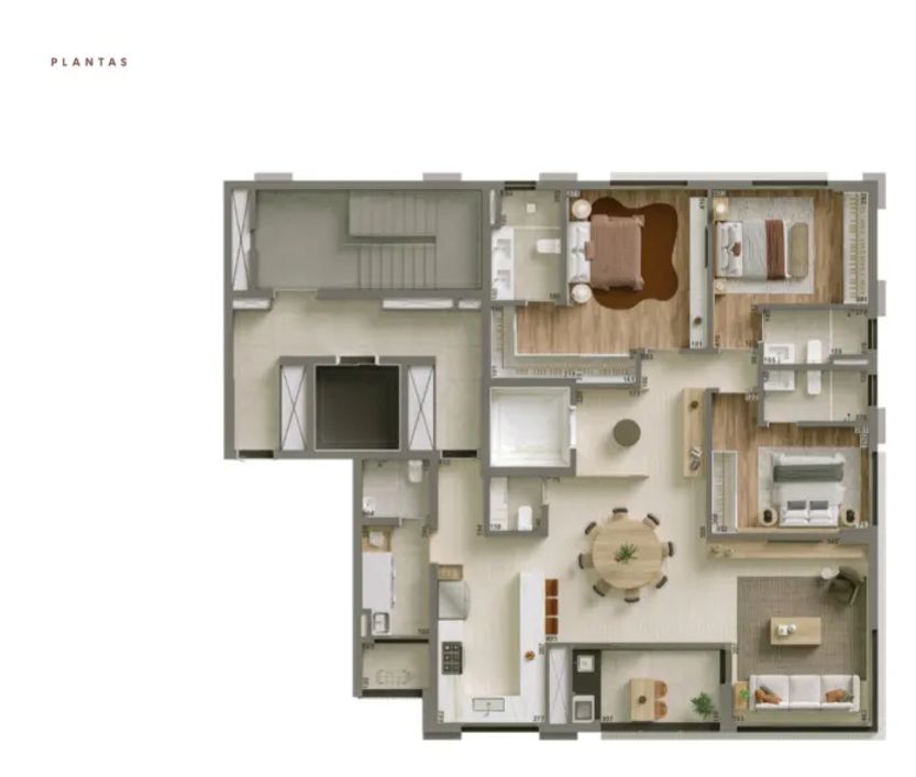 Apartamento 3 suites próximo ao clube curitibano