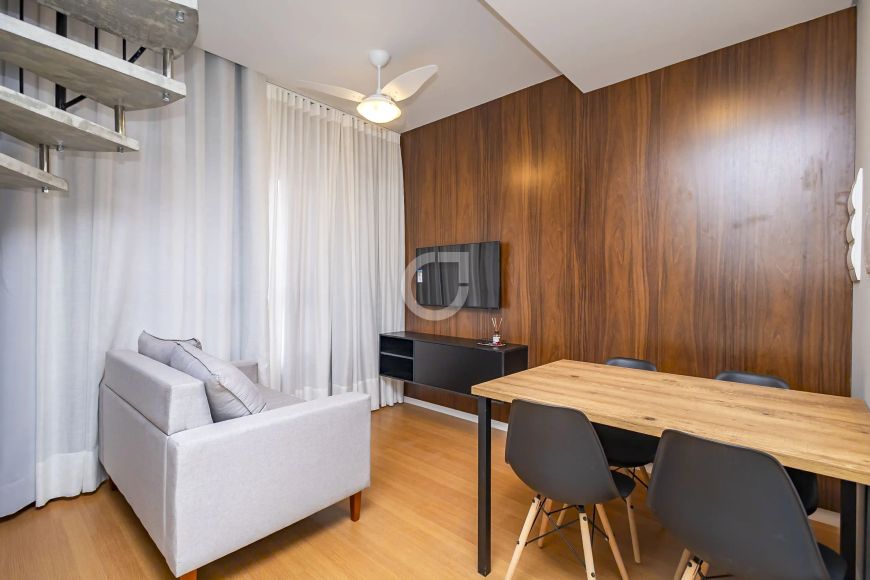 Duplex para Locação no Cabral, Curitiba | 1 Suíte | 42m² | 1 Vaga | Edifício Fly Urban Habitat