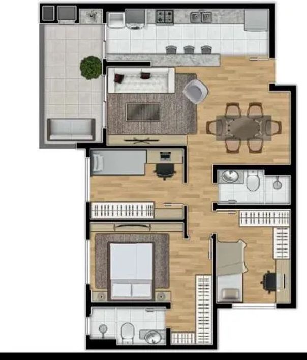 Imóvel para venda com 85 metros quadrados com 3 quartos em Água Verde - Curitiba - PR