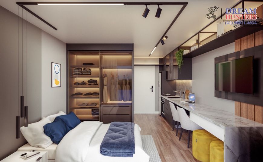 Apartamento com 1 dormitório à venda, 30 m² - Batel - Curitiba/PR