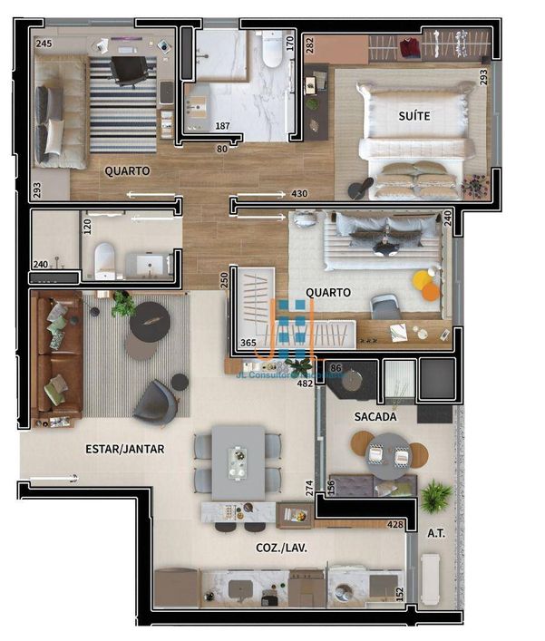 Apartamento à venda, 74 m² por R$ 813.119,81 - Novo Mundo - Curitiba/PR