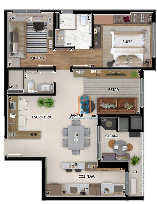 Apartamento à venda, 74 m² por R$ 813.119,81 - Novo Mundo - Curitiba/PR