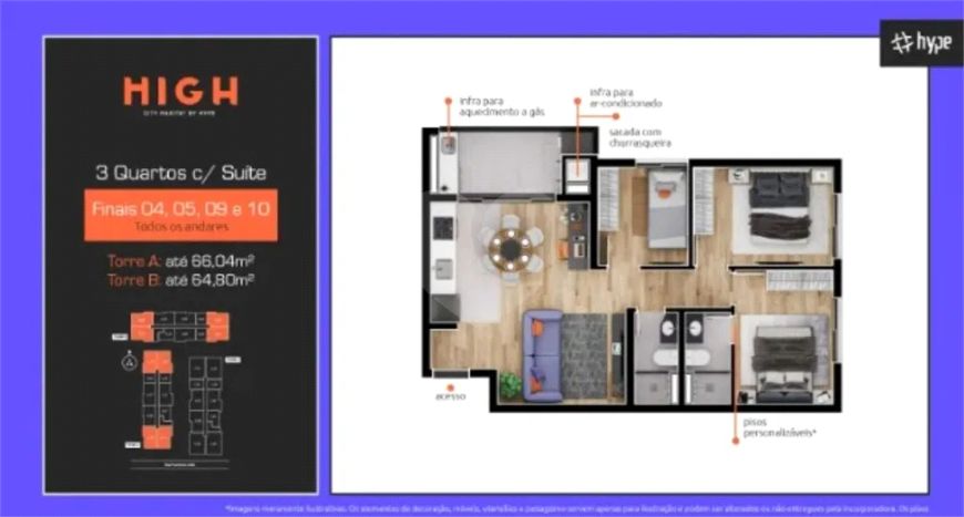 Apartamento com 1 quartos à venda em Novo Mundo - PR