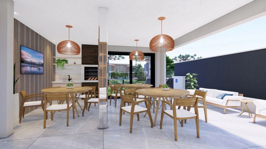 Apartamento à venda no Condomínio Residencial Ravena em Curitiba-PR, bairro Hauer: 1 quarto, 1 sala,