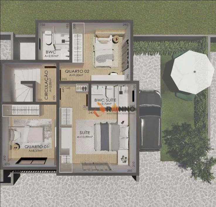 Casa em condomínio com 3 quartos, 1 suíte, 140m² no bairro Xaxim