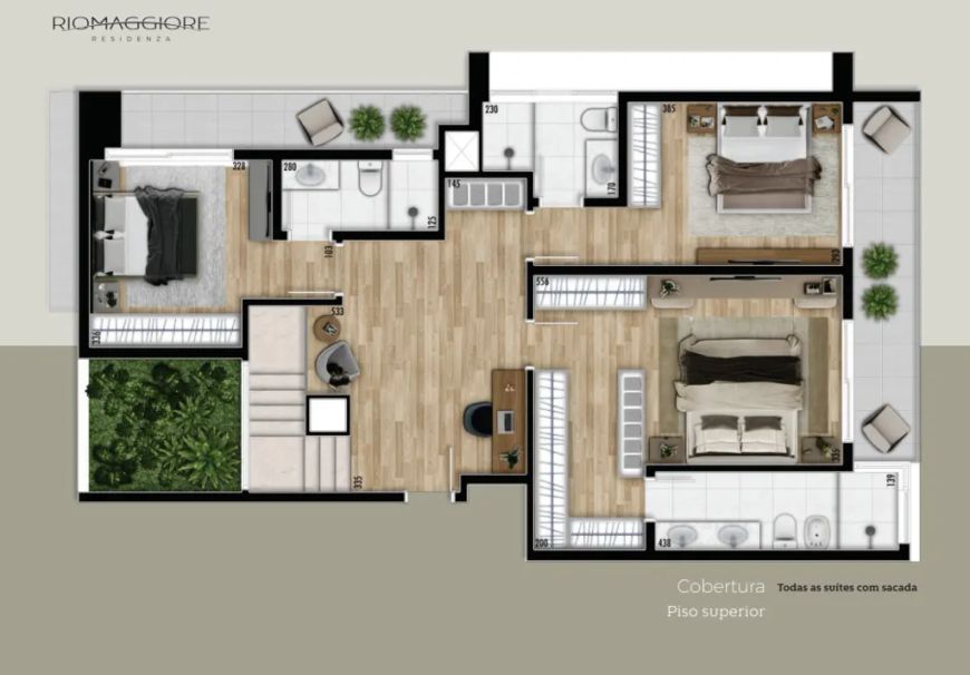 "Riomaggiore Residenza: Sofisticação e Praticidade no Alto da XV"