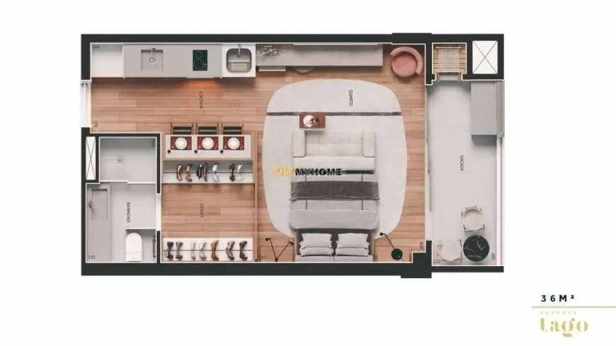 Studio à venda, 36 m² - Barigui - Curitiba/PR - ST0328