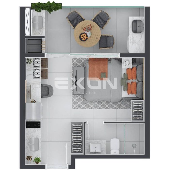 Excelente Studio no Agua Verde