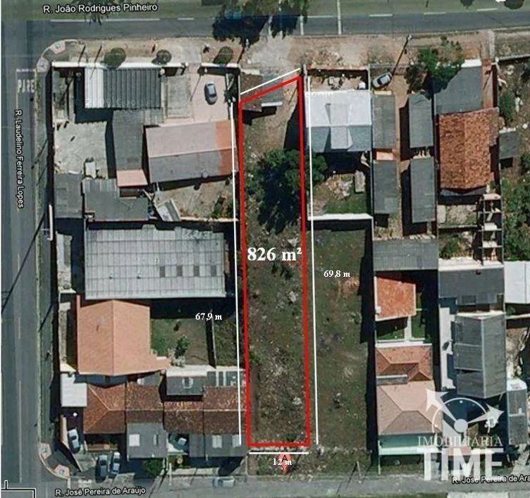 Terreno à venda, 826 m² por R$ 1.100.000,00 - Capão Raso - Curitiba/PR