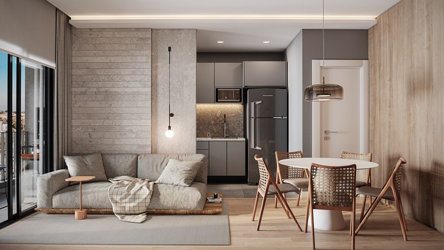 Verttice - Apartamento 57 M², 2 Quartos, 1 Suíte, Churrasqueira na Sacada