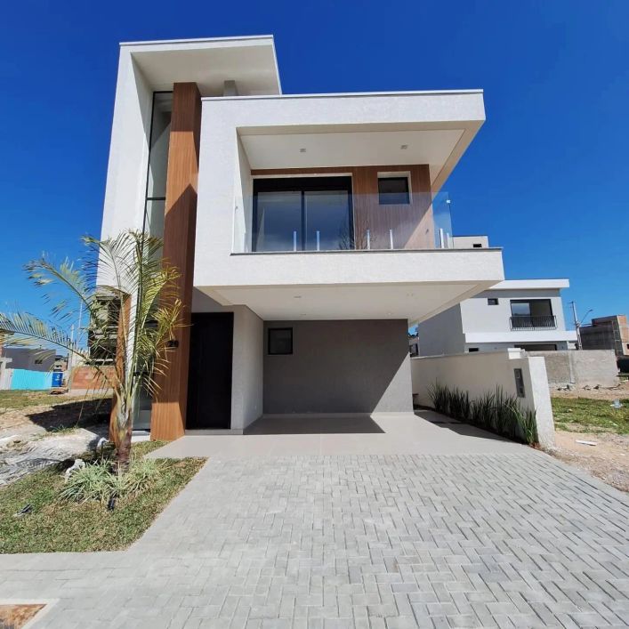 Santa Cândida, Casa em Condomínio Clube, 151 metros privativos, 3 suítes e um amplo terraço com pre