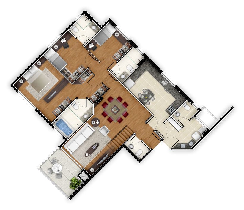 Cobertura com área as suites no primeiro piso, segundo piso muito bem distribuido, uma área de lazer