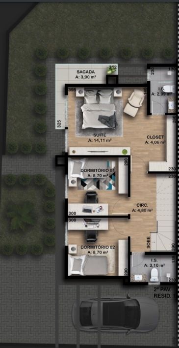 Casa com 3 quartos, 150m², à venda em Curitiba, Cidade Industrial