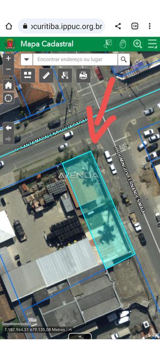 Terreno plano com testada de 39,00 metros de frente para a rua Domingos Fernandes Maia, testada de 1