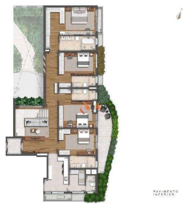 Cobertura com 4 suítes, 307 m² no bairro Batel