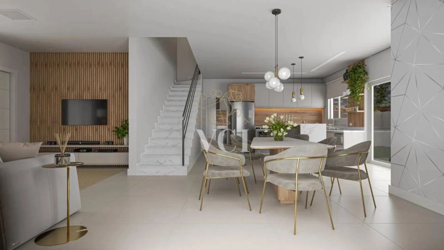 Sobrado para venda possui 143 metros quadrados com 3 quartos em Novo Mundo - Curitiba - PR