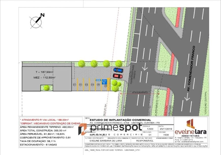Terreno de 684 metros quadrados - Av. das Torres