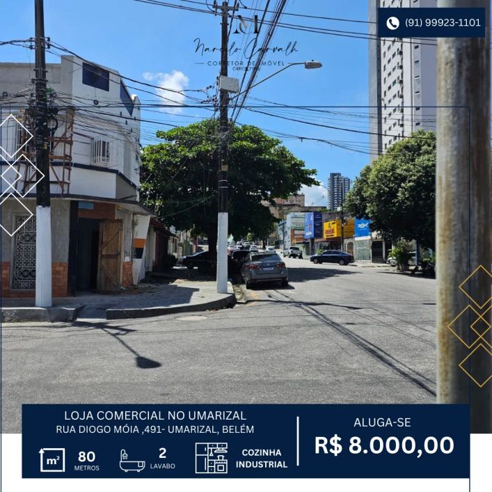 Disponível para aluguel, salas comercial térrea no Umarizal.