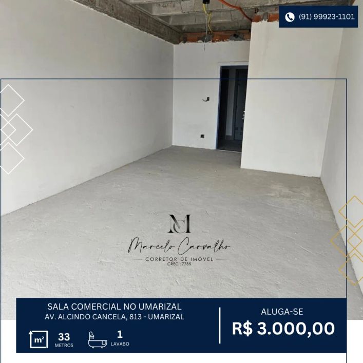 Disponível para aluguel, salas comercial no Arya Tower na Alcindo Cancela.