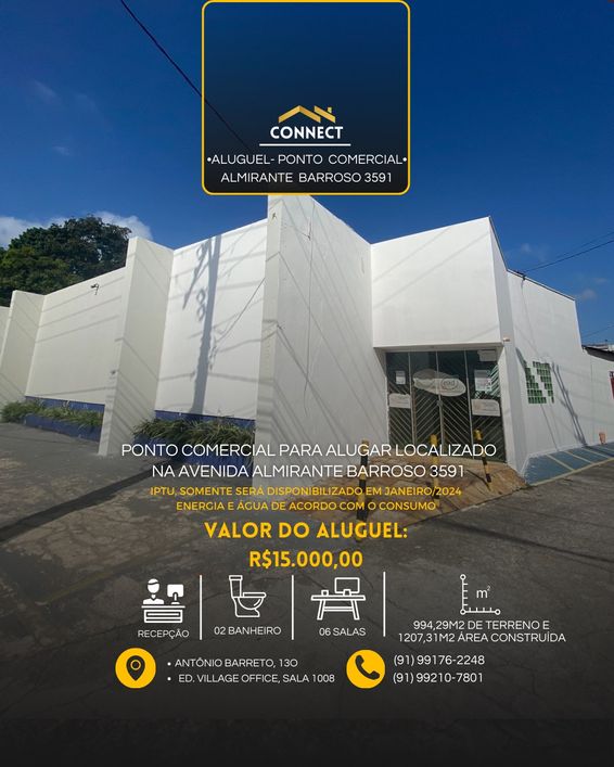 Alugo Ponto Comercial na Av: Almirante Barroso, 3591, Souza - Belém - PA