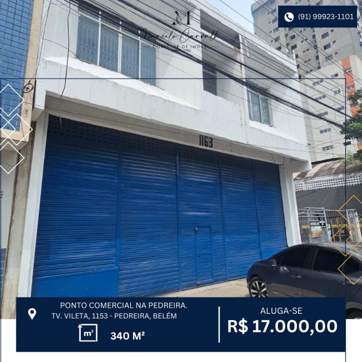 Disponível para aluga-se, galpão com 340 m² na Pedreira. - Belém - PA