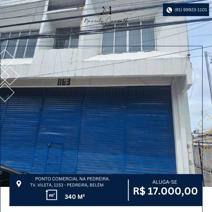 Disponível para aluga-se, galpão com 340 m² na Pedreira. - Belém - PA